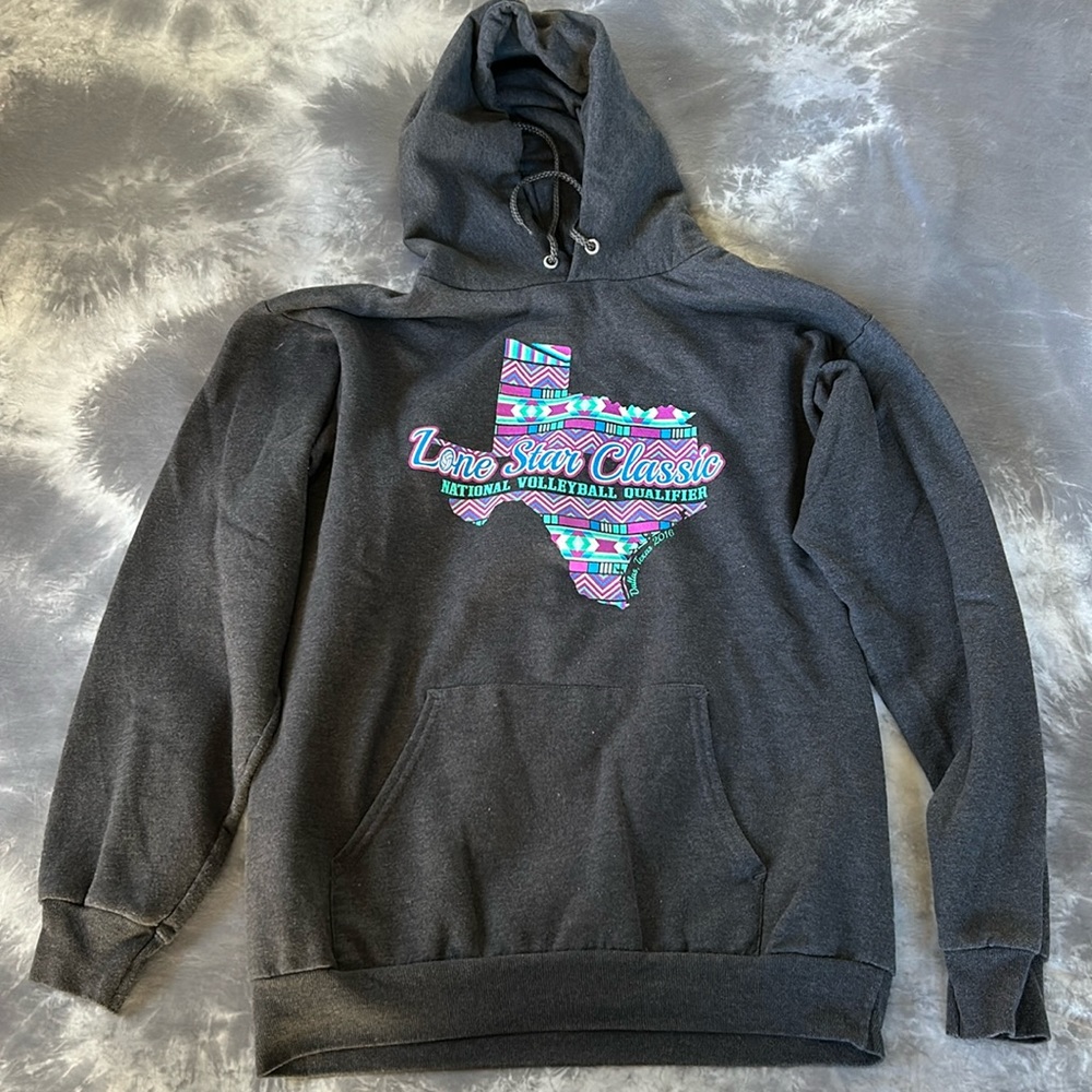 Lone Star Classic National Volleyball Qualifier Texas Hoodie Gray Blue Purple